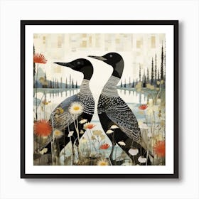 Bird In Nature Loon 1 Art Print