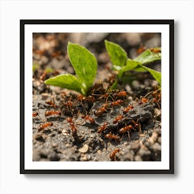 Ants On The Ground 6 Art Print