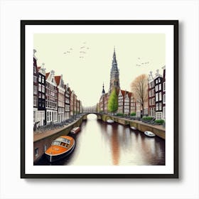 Amsterdam Canal 2 Art Print