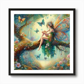 Fairy In The Forest 42 Art Print
