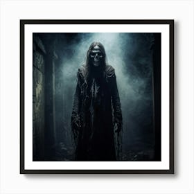 Ancient Health Frightened Daemon Human Rip Costume Scarey Afraid Invisible Evil Spook Ma (29) Art Print