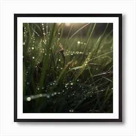 Dew On Grass Art Print