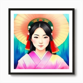 Echoes of Elegance: The Allure of a Geisha Art Print