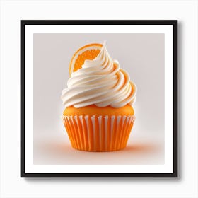 Orange Cupcake Art Print