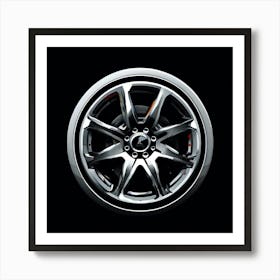 Car Wheel Tire Rim Automotive Vector Logo Design Transportation Vehicle Alloy Radial Rub (2) Art Print