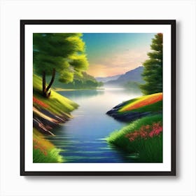 Landscape Wallpaper 1 Art Print