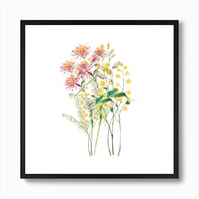 Wildflowers.Printed wall painting, high-level art. 1 Art Print