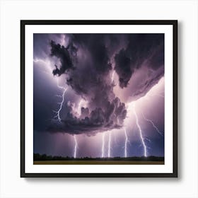 Lightning In The Sky 4 Art Print