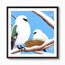 Two Birds In A Nest 11 Art Print