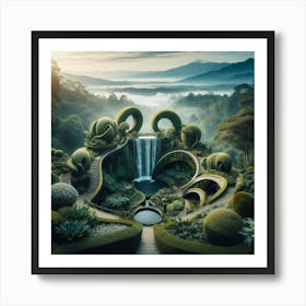 Waterfall Garden Art Print