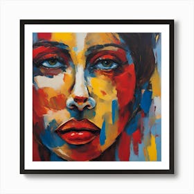 Woman'S Face Art Print