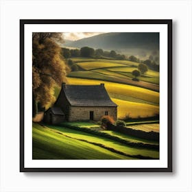 Country House In The Countryside Art Print