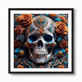 Day Of The Dead Skull Art Print