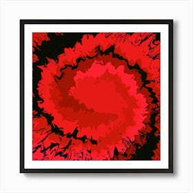 Abstract Red Flower Art Print