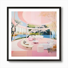 Pink House 1 Art Print