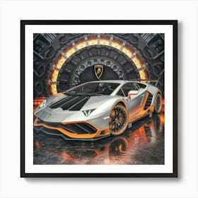 Lamborghini Of The Year 2500 Illustration 3d R Art Print