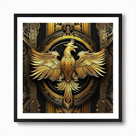 Golden Phoenix 4 Art Print