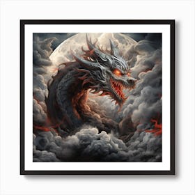 Dragon In The Clouds Art Print