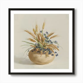 Wheat In A Vase 3 Art Print