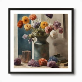 Still Life With Flowers Art Print