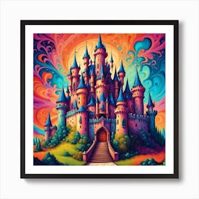 Psychedelic Castle Art Print