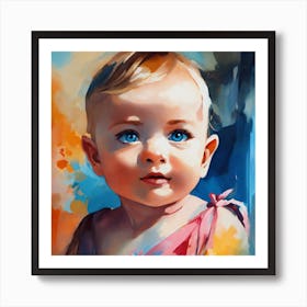 Baby With Blue Eyes Art Print