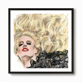 Blonde Girl Fashion Luxury Art Print