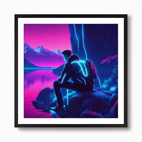 Neon Wallpaper Art Print