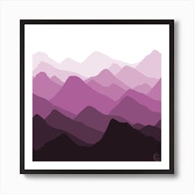 Romantic 2014 Radiant Orchid (Layers) Art Print