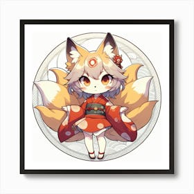 Kitsune Joy 8 Art Print