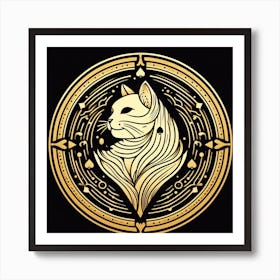 Cat In A Circle 6 Art Print