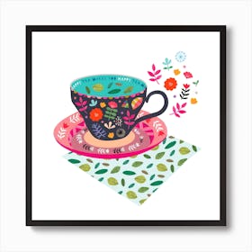 Teacup Square Art Print