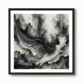 Black and White Abstract Art 219 Art Print