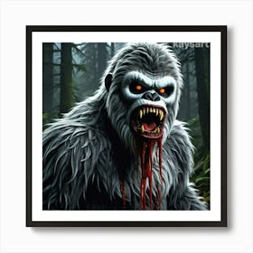 Gorilla In The Woods 1 Art Print