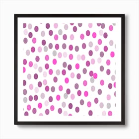 Pink Polka Dots 2 Art Print