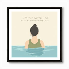 Into The Water Art Print Poster