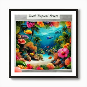 Towel design Tropical breeze Art Print