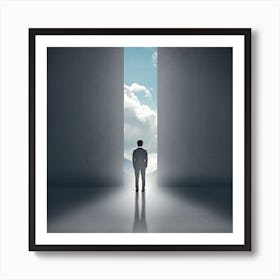 Man Standing In A Doorway Art Print