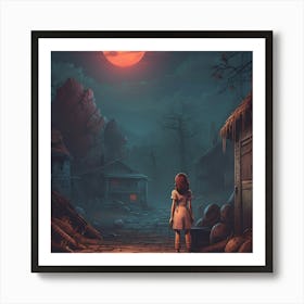 Girl In A Dark Place Art Print