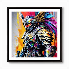 Knight With Wings Art Print