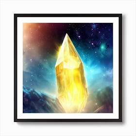 Golden Crystal 3 Art Print