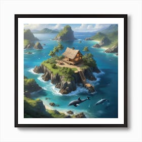 House On An Island Art Print