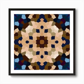 Blue Mosaic Pattern 2 Art Print