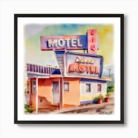 FM-67 DESERT MOTEL 1 Art Print