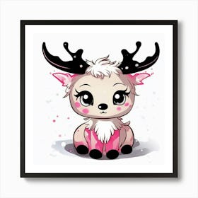 Cute Reindeer Art Print