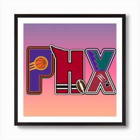 Phoenix "PHX" City Art Print