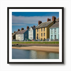 Houses On The Beach Art Print