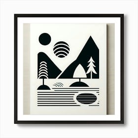 Black And White Print Art Print