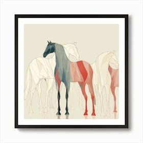 Abstract Equines Collection 34 Art Print
