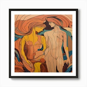 Two Nudes Art Print